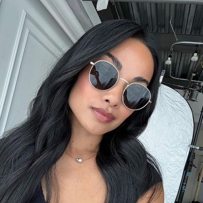  Reflective Lens round Trendy Sunglasses