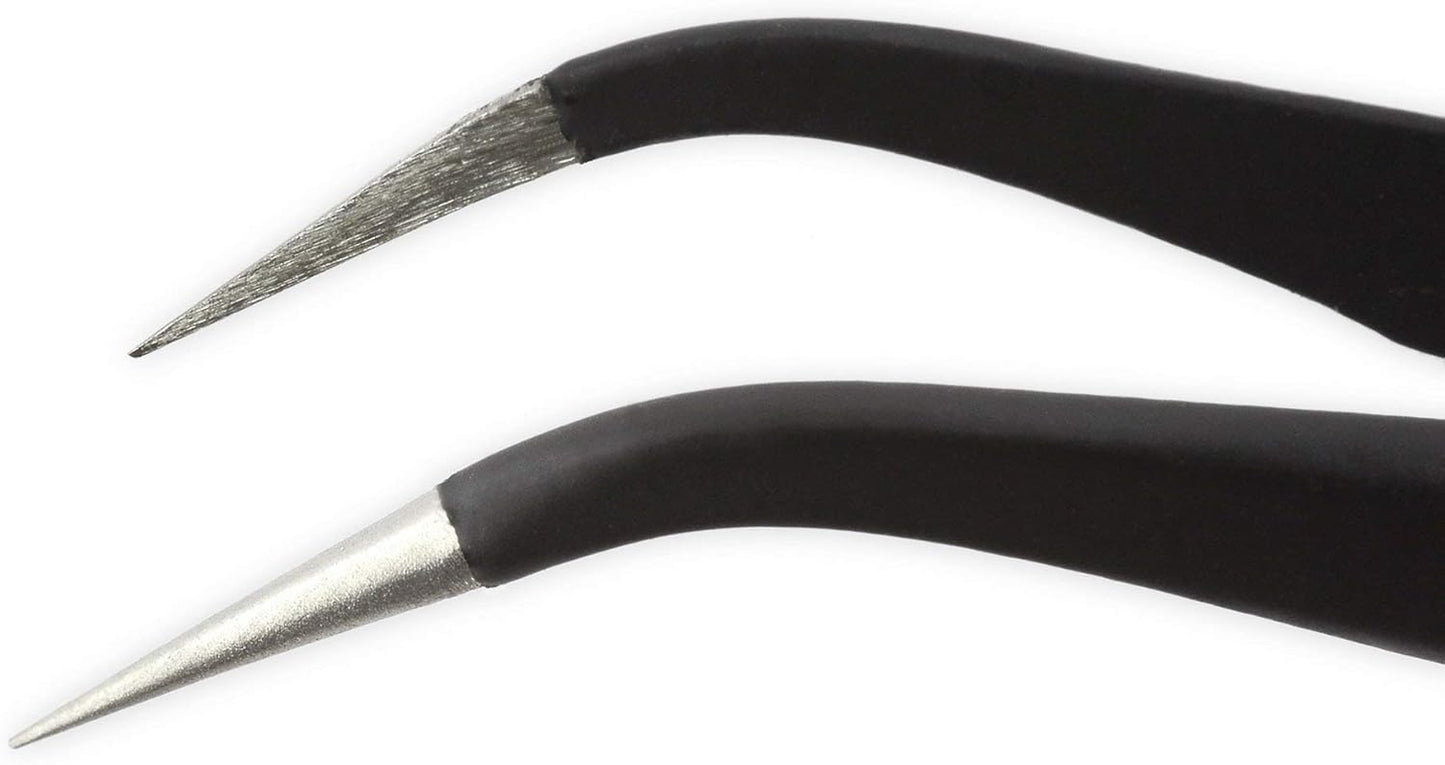 Precision Tweezers Set Extra Fine,Angled