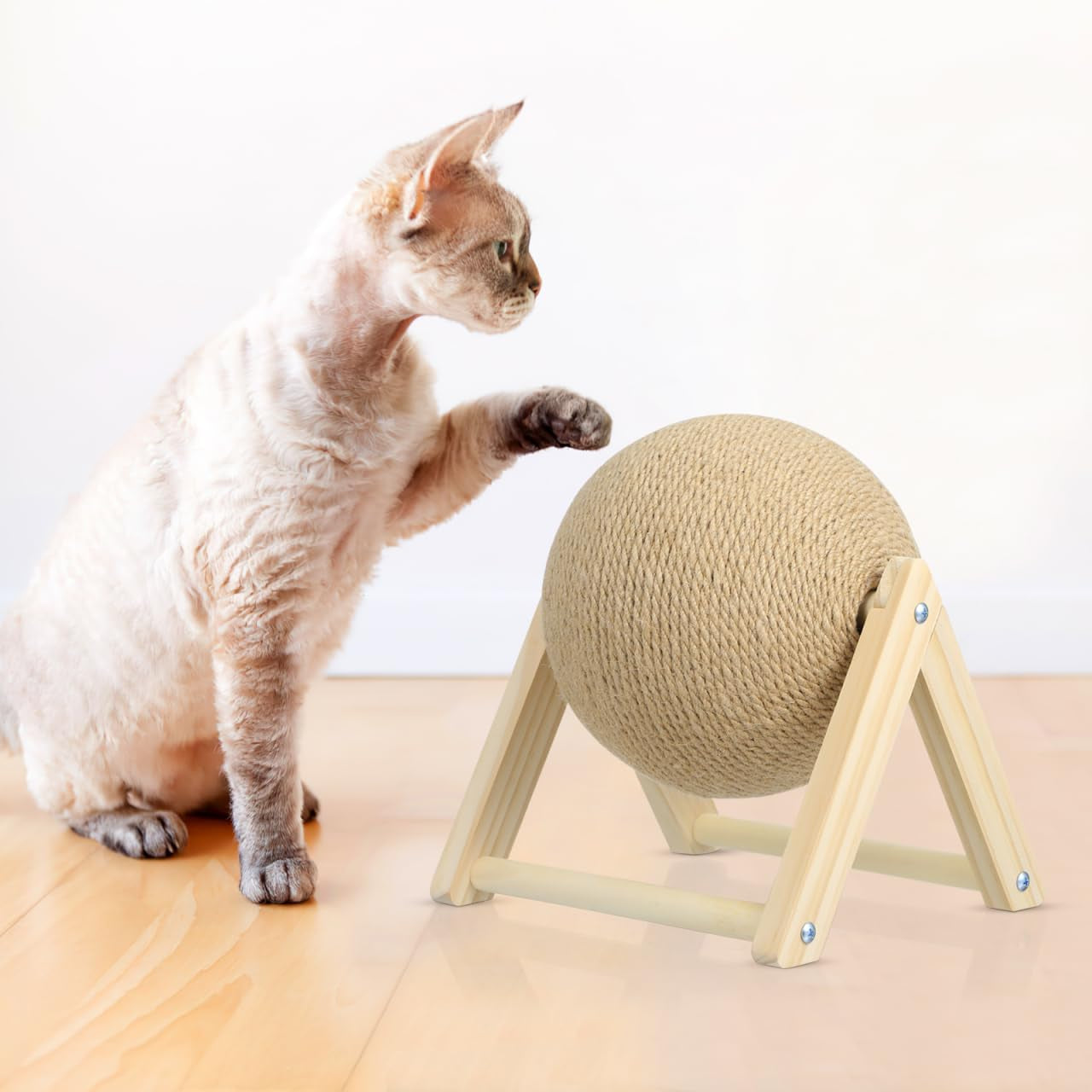 Cat Scratcher with Wood Scratching Ball 