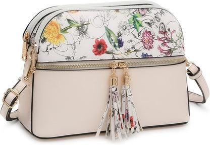 Women Tassel Zipper Pocket Crossbody Bag