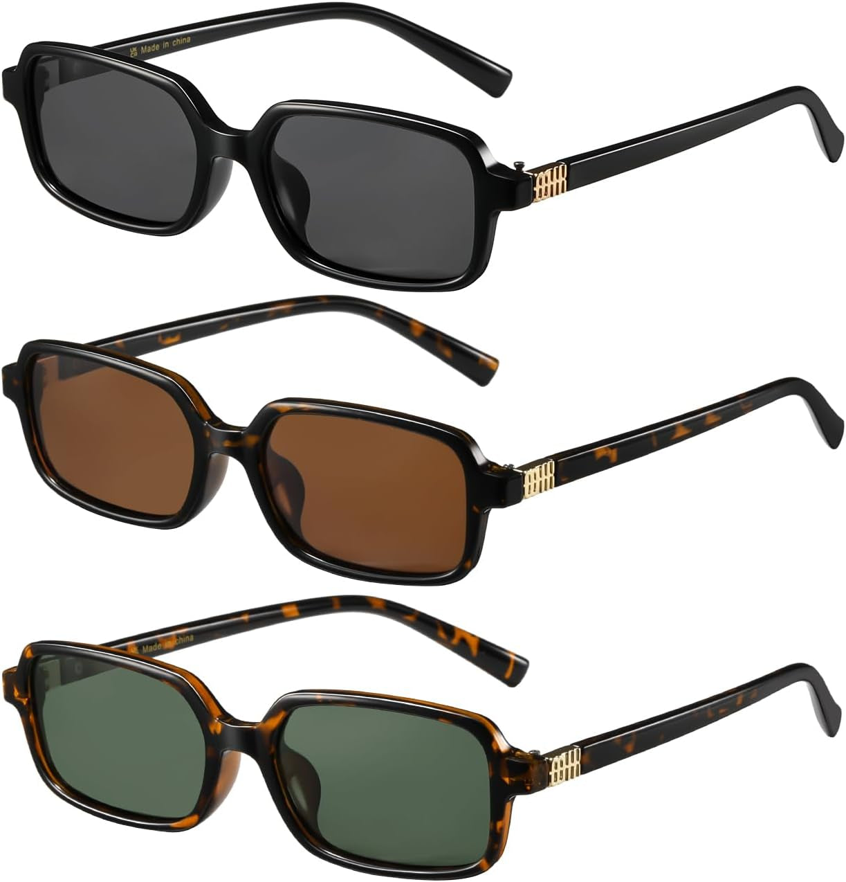 Polarized Narrow Rectangle Sunglasses