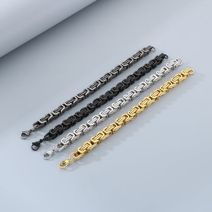 Retro Byzantine Steel Bracelet