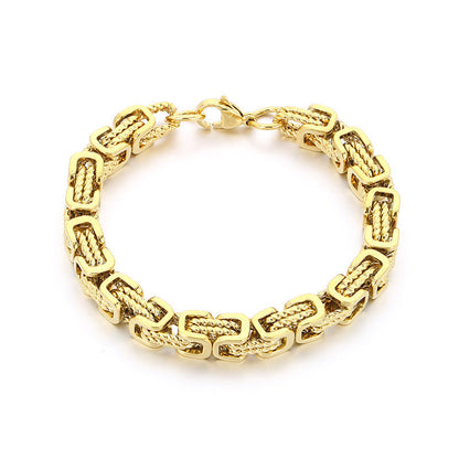 Retro Byzantine Steel Bracelet