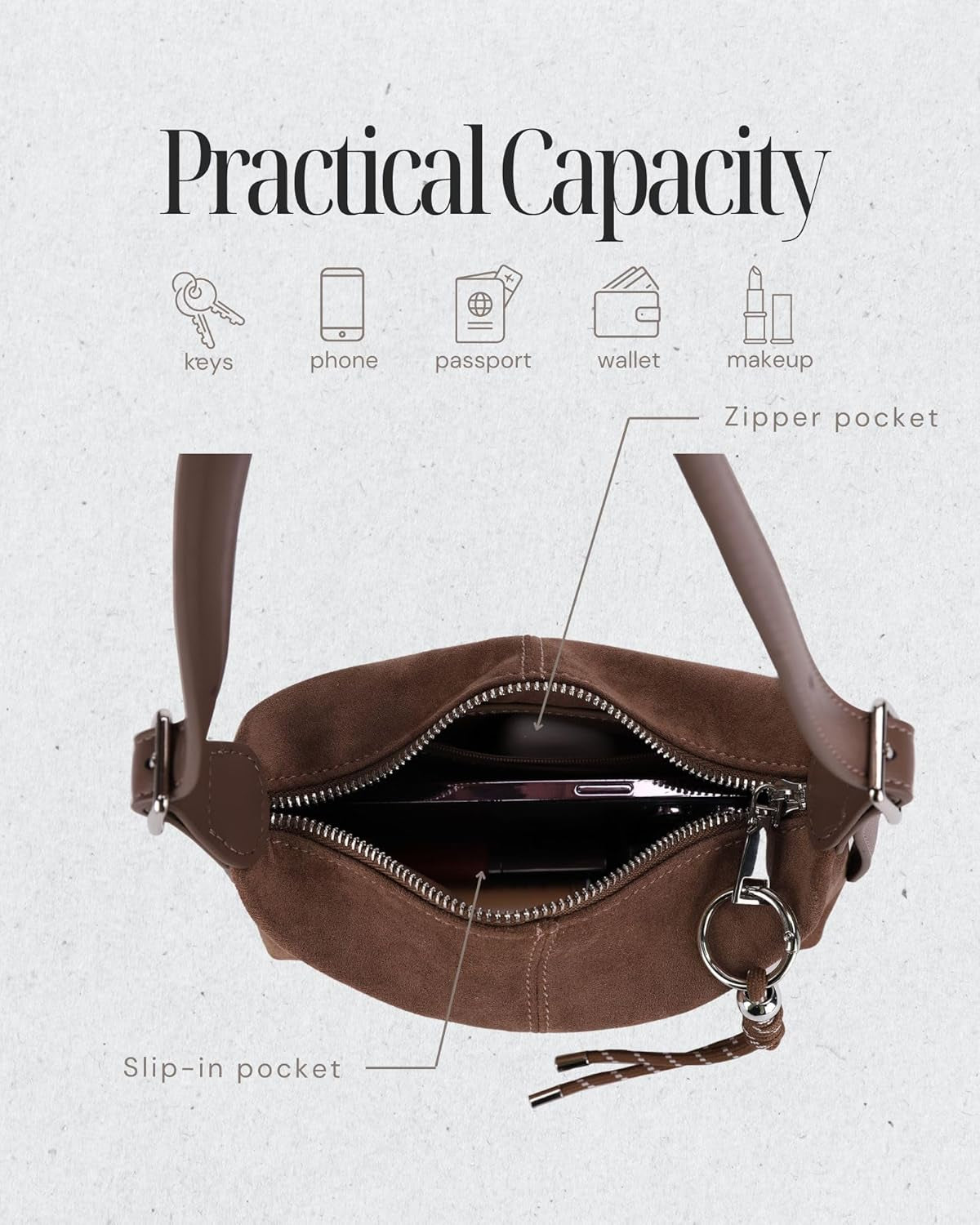Premium Suede Vegan Leather Crossbody