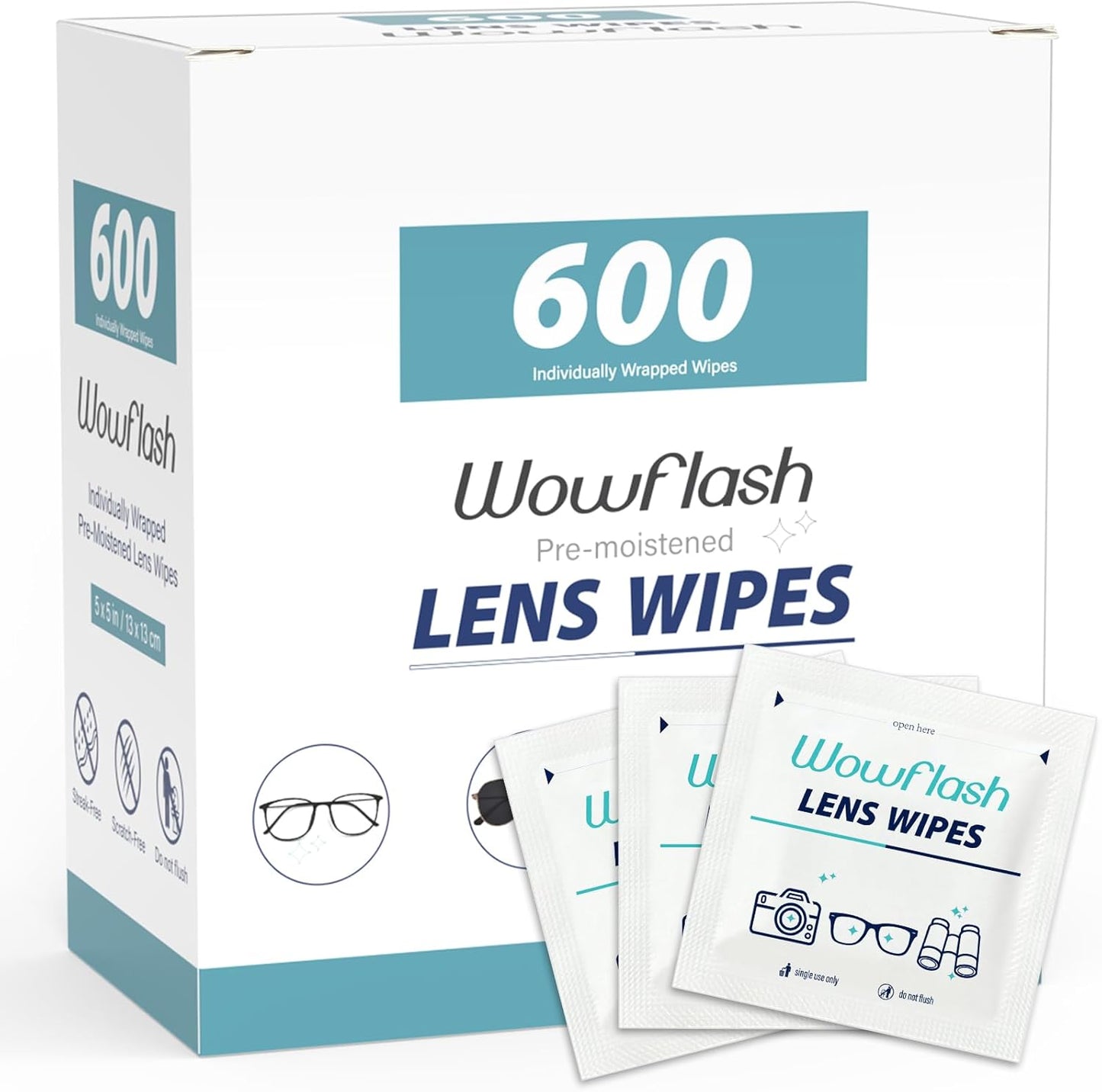 600 Count Lens Wipes for Eyeglasses