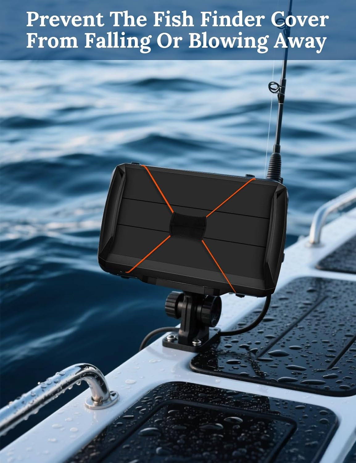 2 Pack Fish Finder Cover Straps 