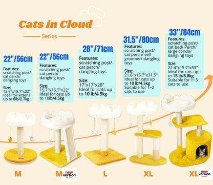 Cloud Cat Tree, Cat Scratching Post 