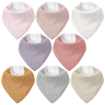 Muslin Baby Bibs 8 Pack, Baby Bandana