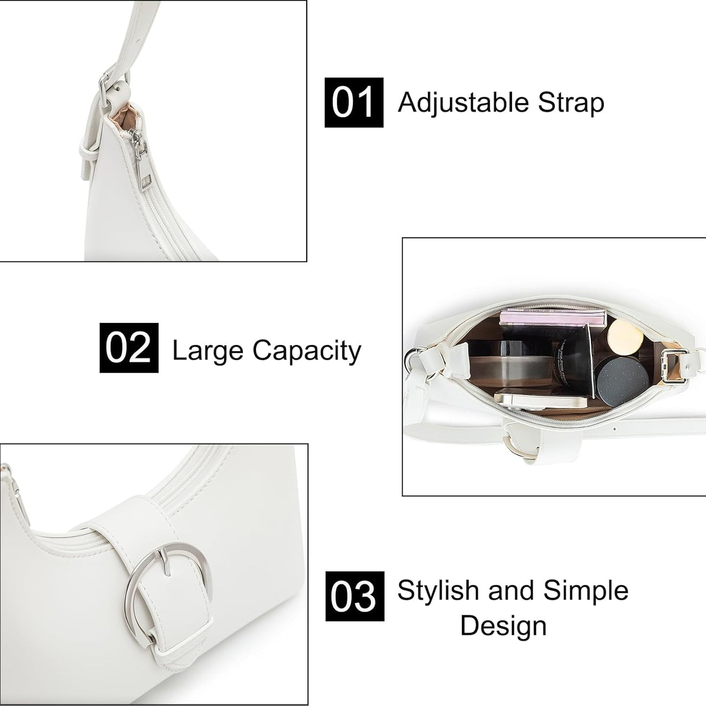 Shoulder Bag for Women Retro Vegan 