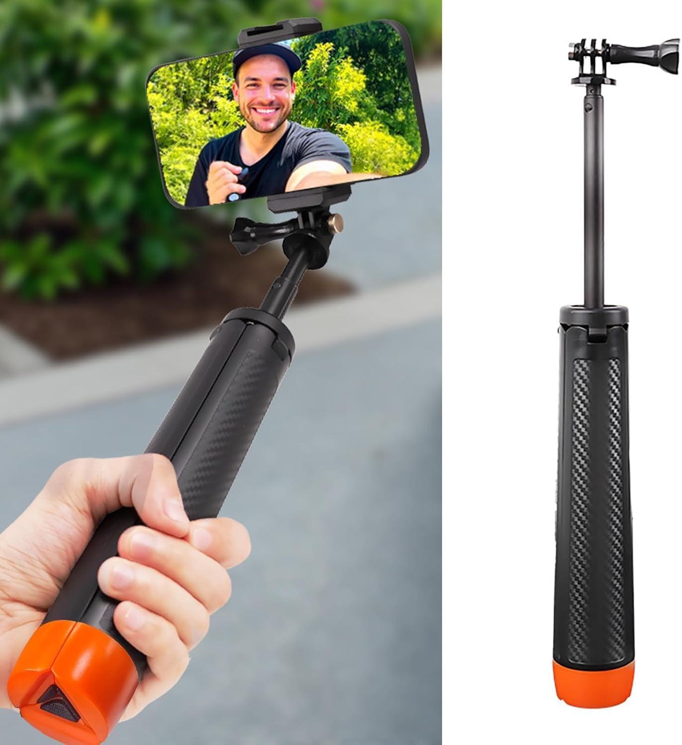 4 in 1 Selfie Stick Floating Hand Grip