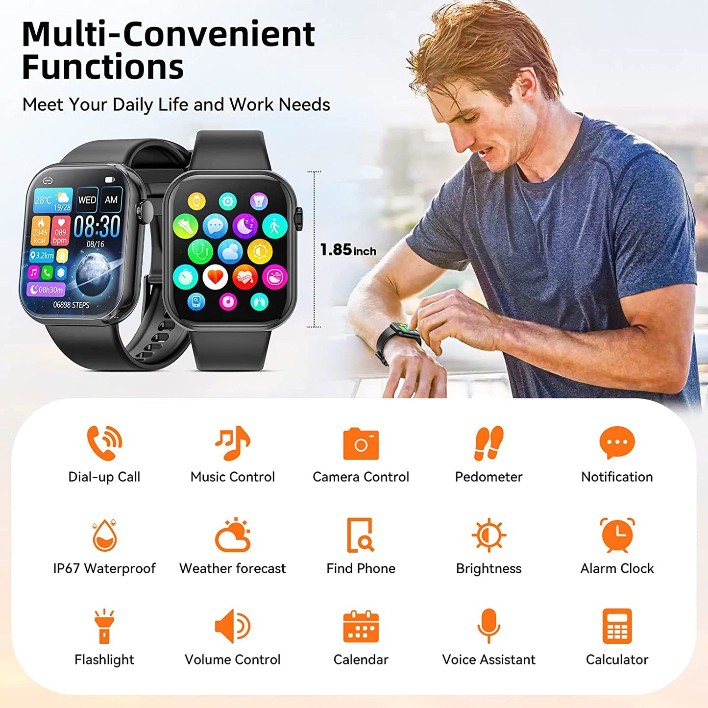 Smart Watch (Answer/Make Call) 1.85Inch