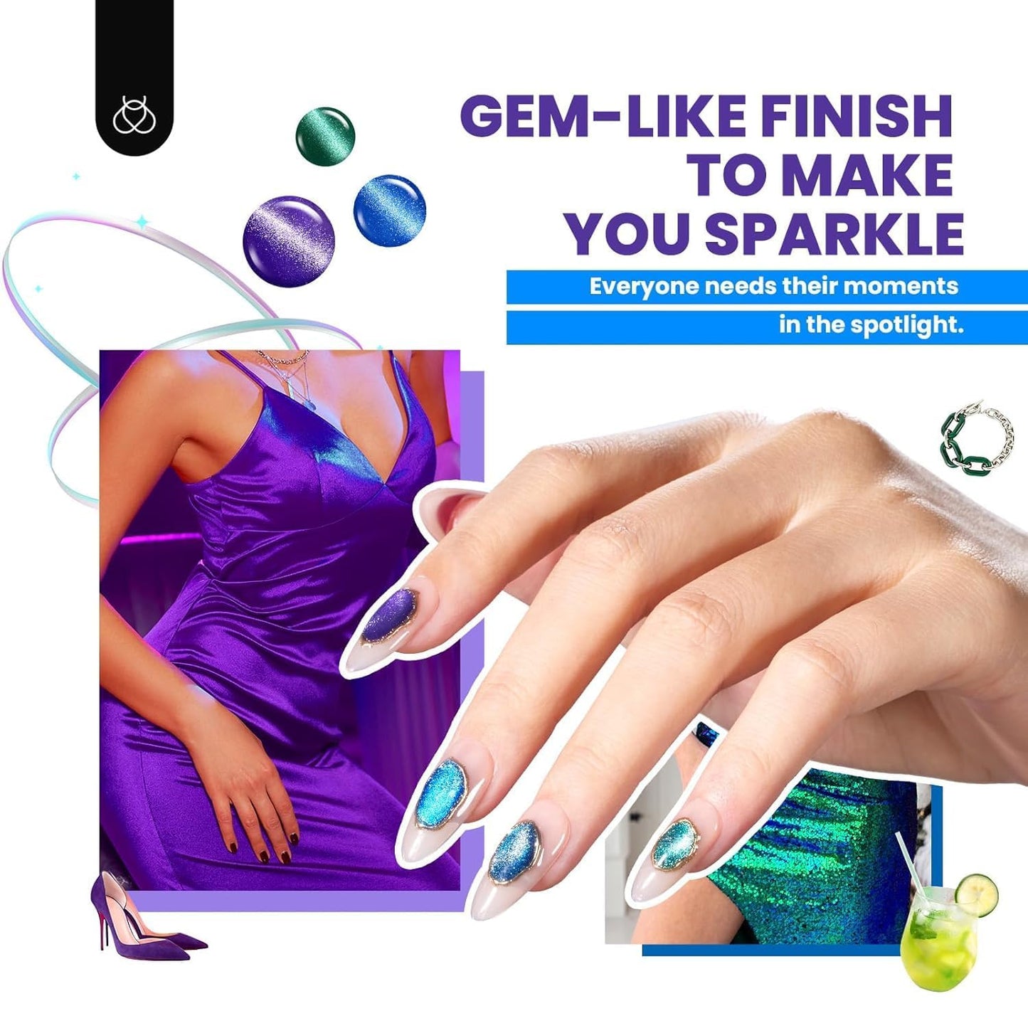 Beetles Cat Eye Gel Nail Polish Set 