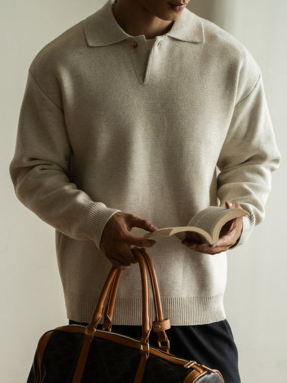 Mens Italian Style Knit Cardigan Sweater