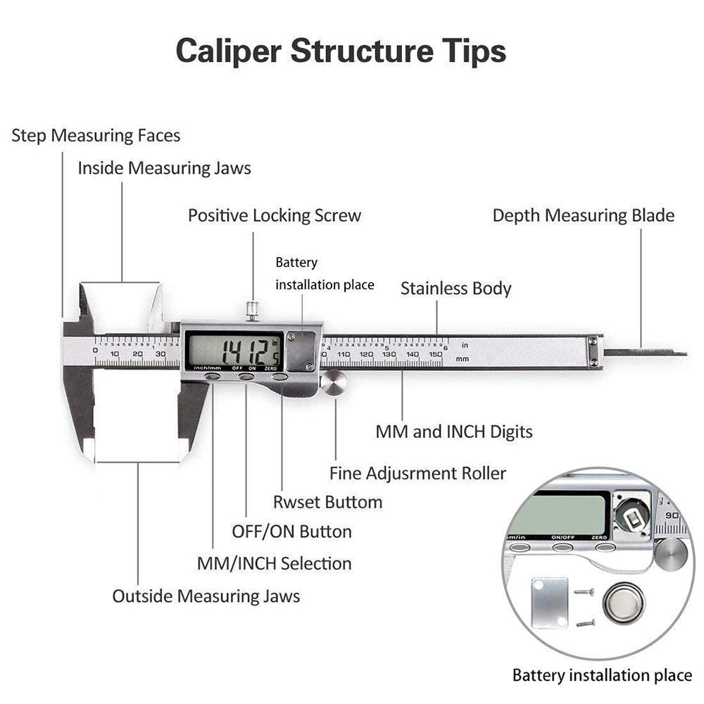 Digital Caliper, Caliper Measuring Tool 