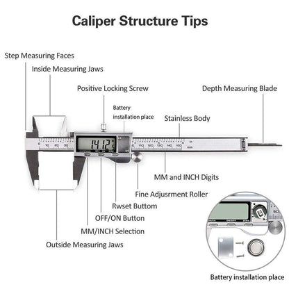 Digital Caliper, Caliper Measuring Tool 