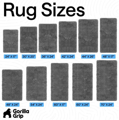 GORILLA GRIP Bath Rug Mat, Thick Soft