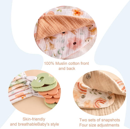 Baby Bandana Drool Bibs 6-Pack Teething