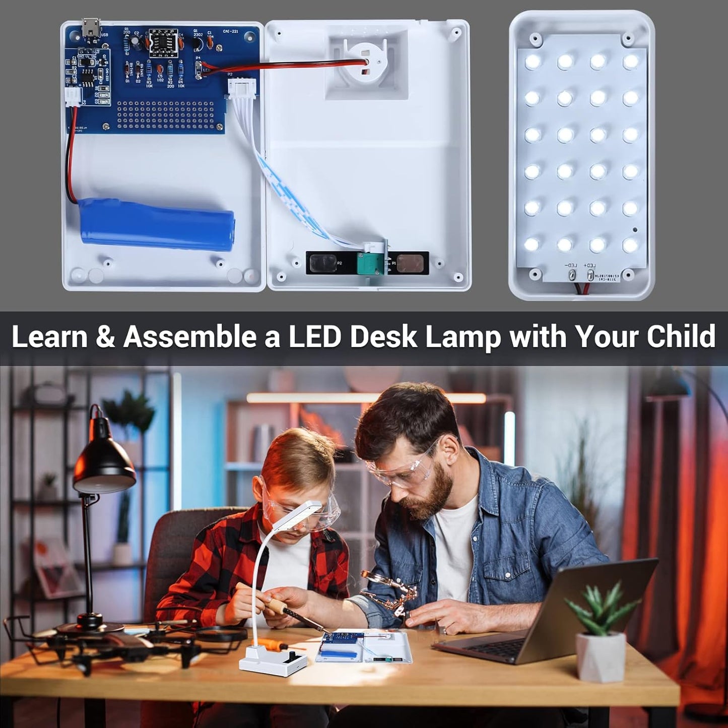 DIY Rechargeable LED Desk Lamp Kit