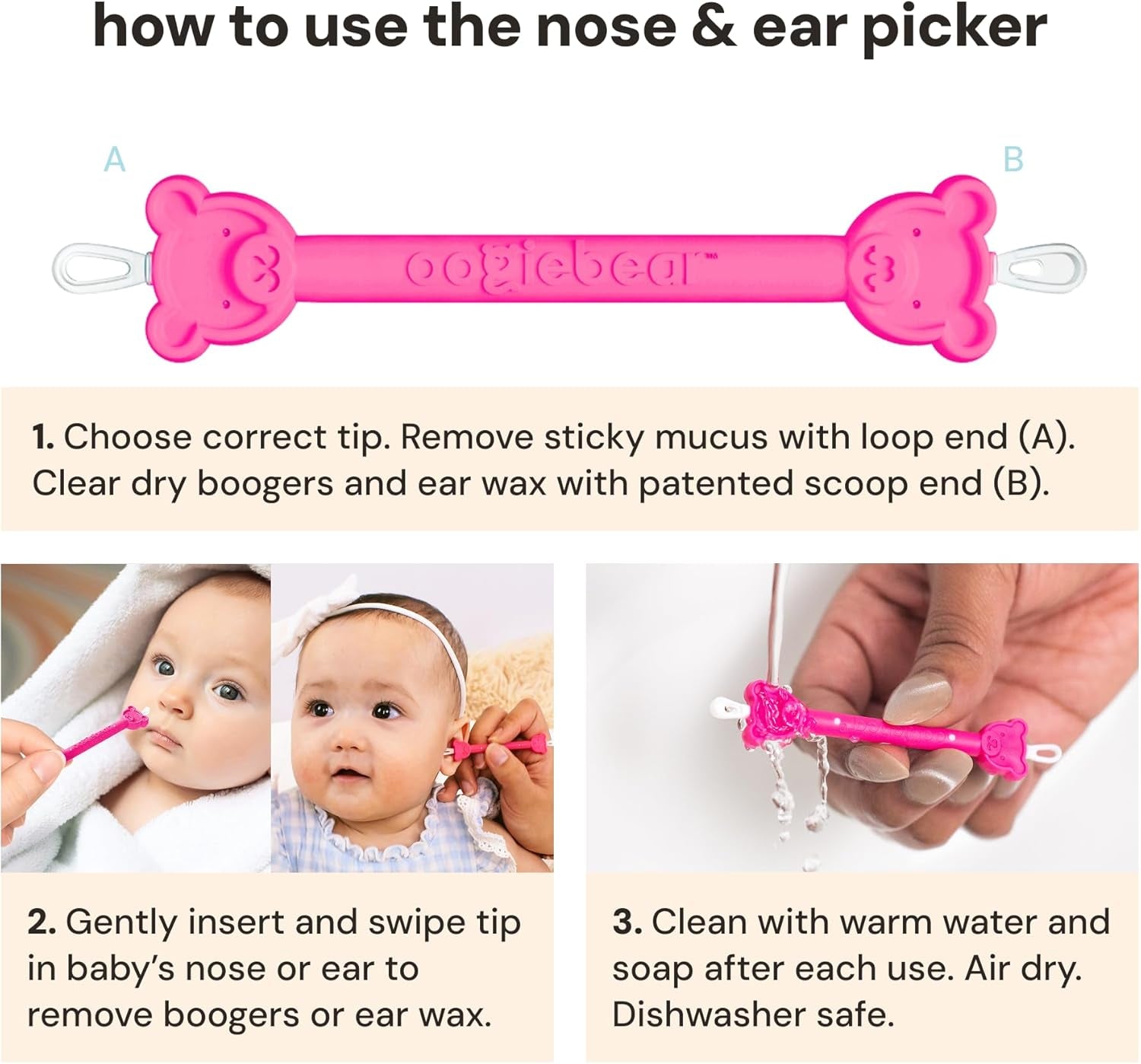 : Bearpair Baby Nose Cleaner & Ear Wax