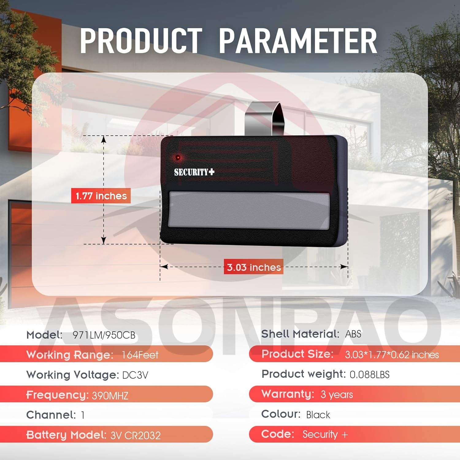 3X 971LM Liftmaster Garage Door Opener