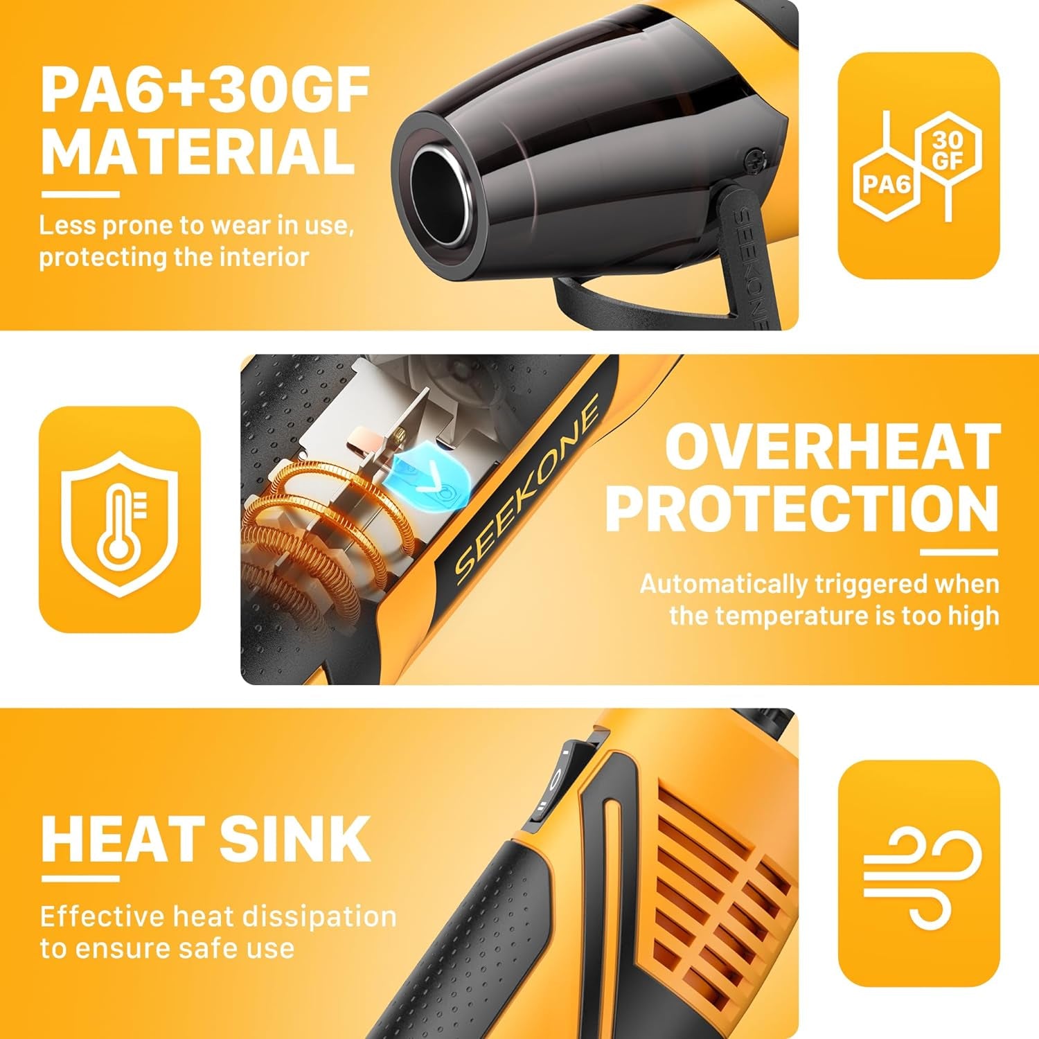 Mini Heat Gun, 350W 2-Temp Settings 500℉