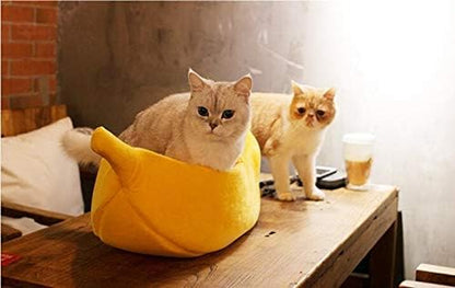 · Cute Banana Cat Bed House Large Size