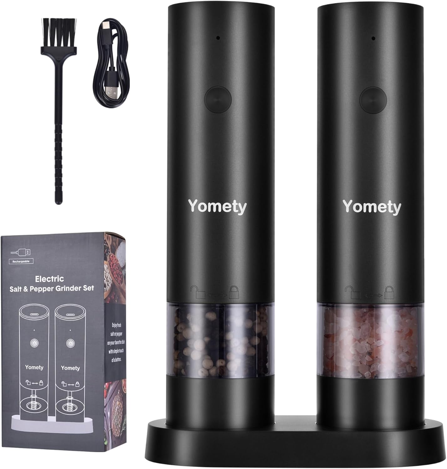 Electric Salt and Pepper Grinder Set