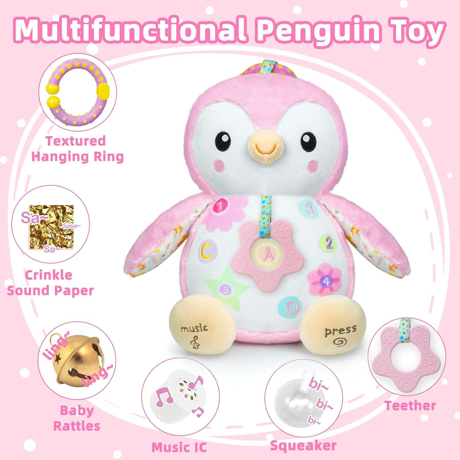 Baby Toys 0-6 Months,Musical Plush
