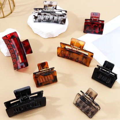 8Pcs Tortoise Shell Claw Clip for Women