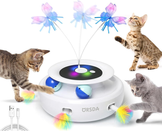 Cat Toy, 3-In-1 Automatic Interactive