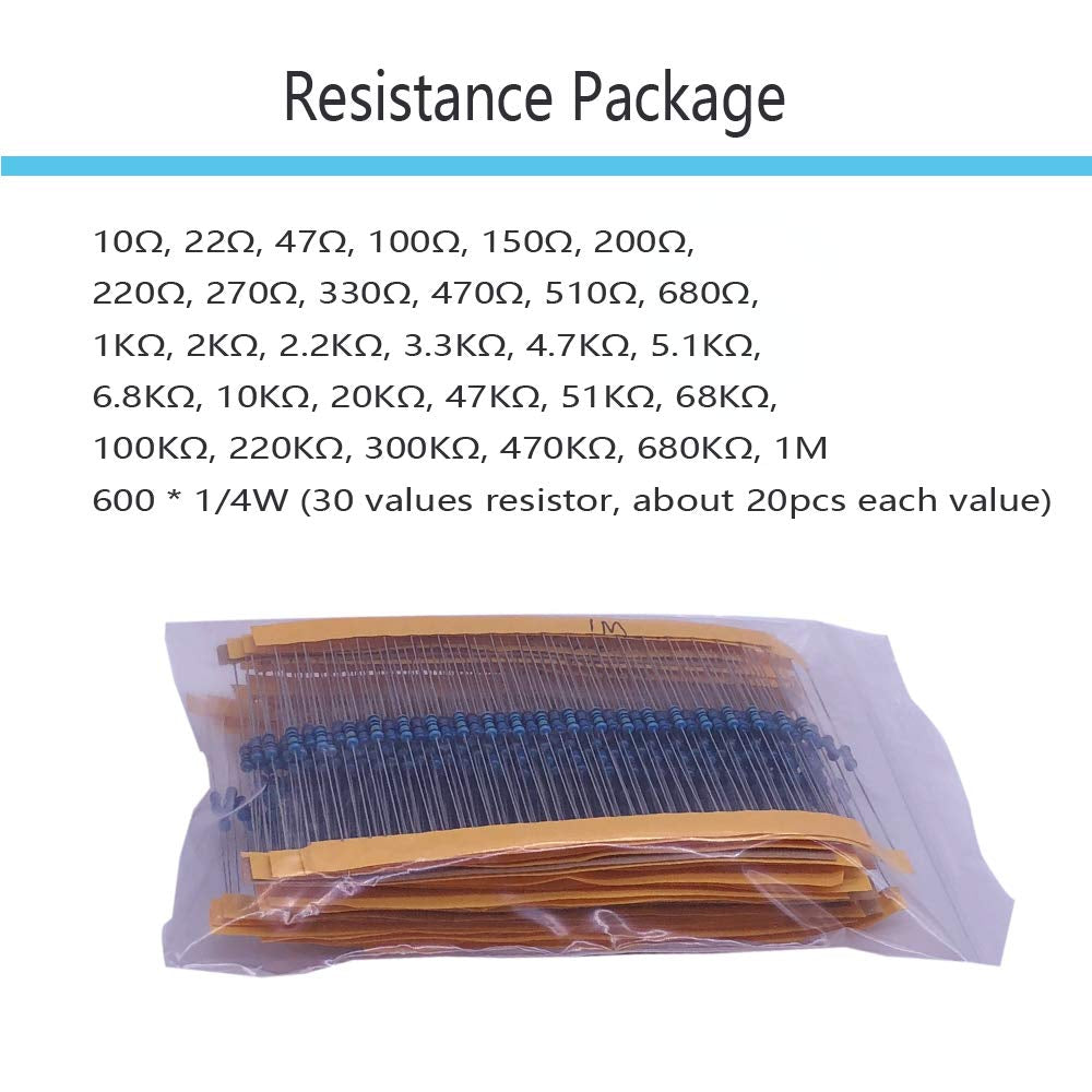 Electronic Component Kit Total 1390 Pcs