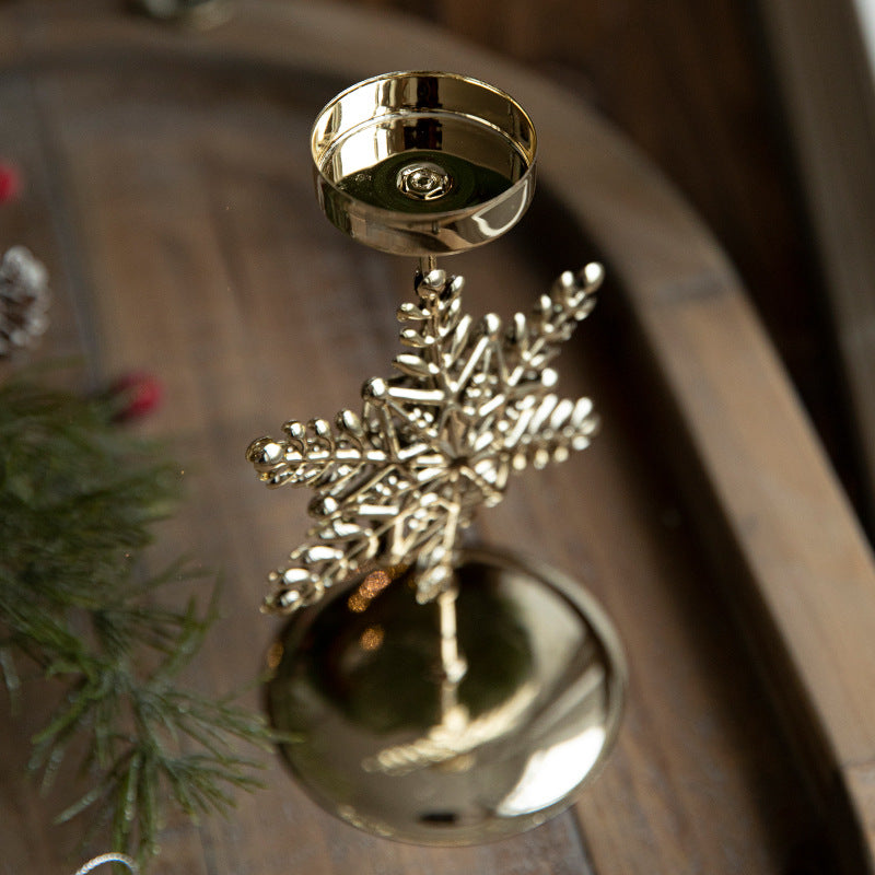 Retro Iron Christmas Candlestick Decorations