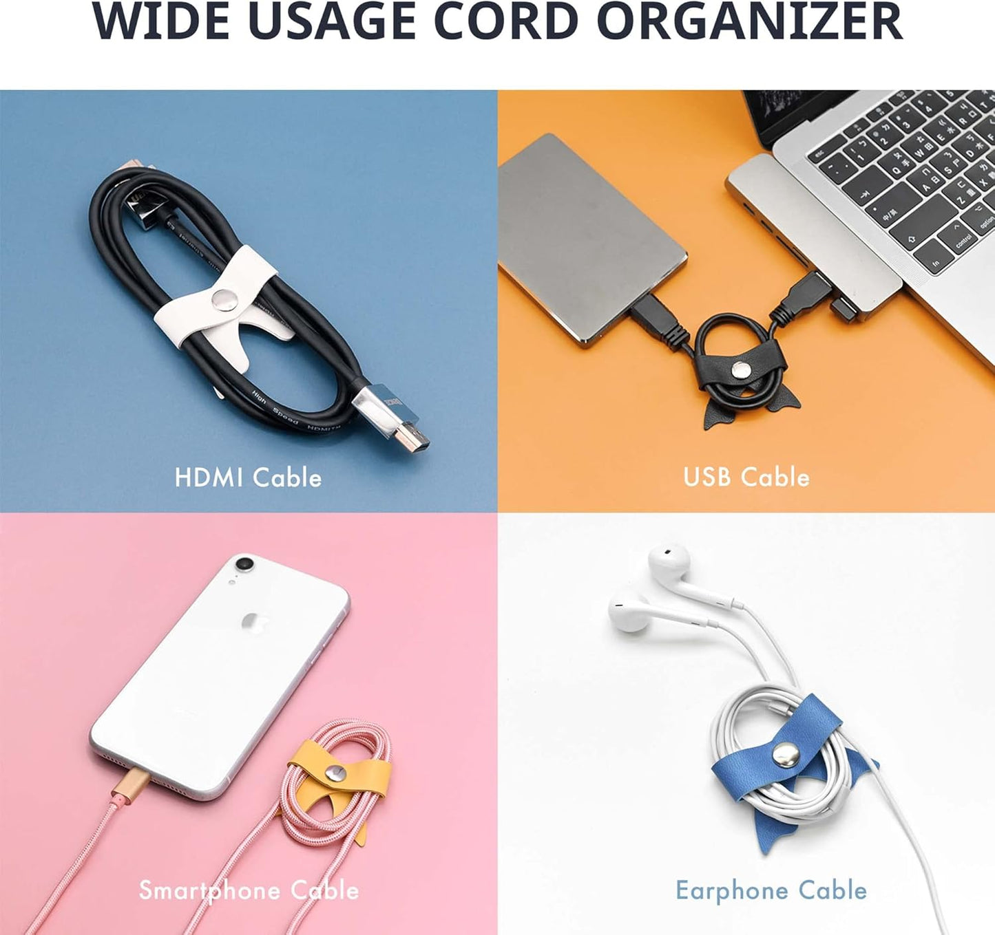 5 Pack Cord Organizer, Bow Cord Keeper