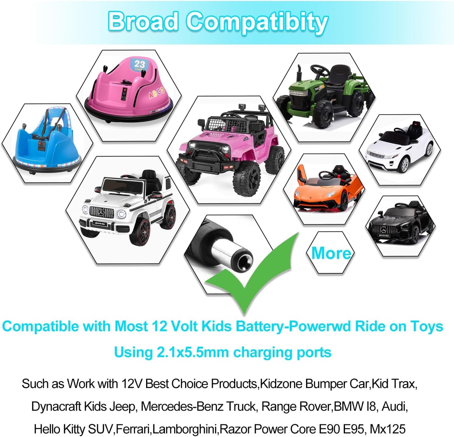 12 Volt Battery Charger for Kids Ride 