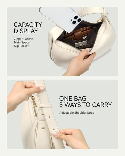 Crescent Shoulder Bag Vegan Leather 