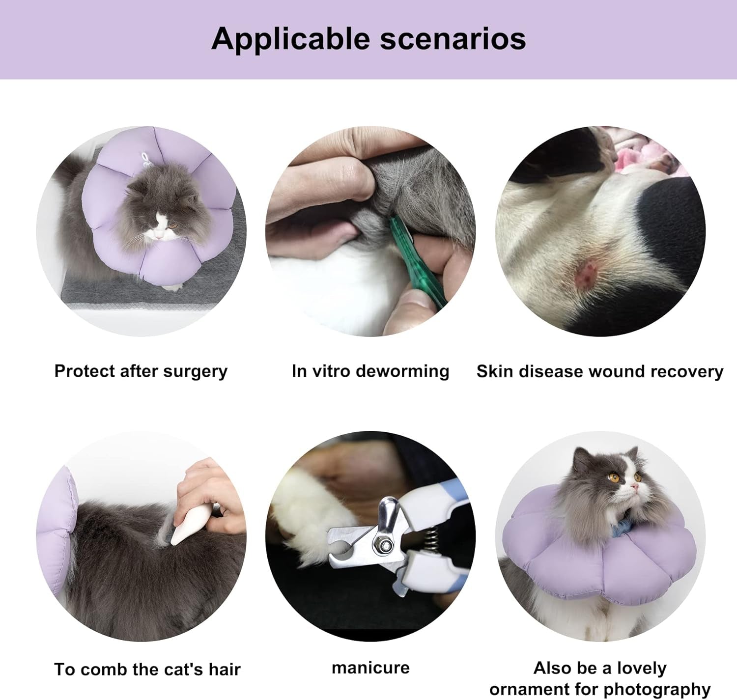 Cat Cone Collar,Cute Waterproof Cat