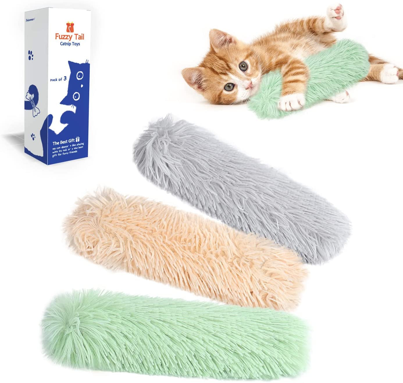Cat Toys Pillows, 3 Pack, Soft 