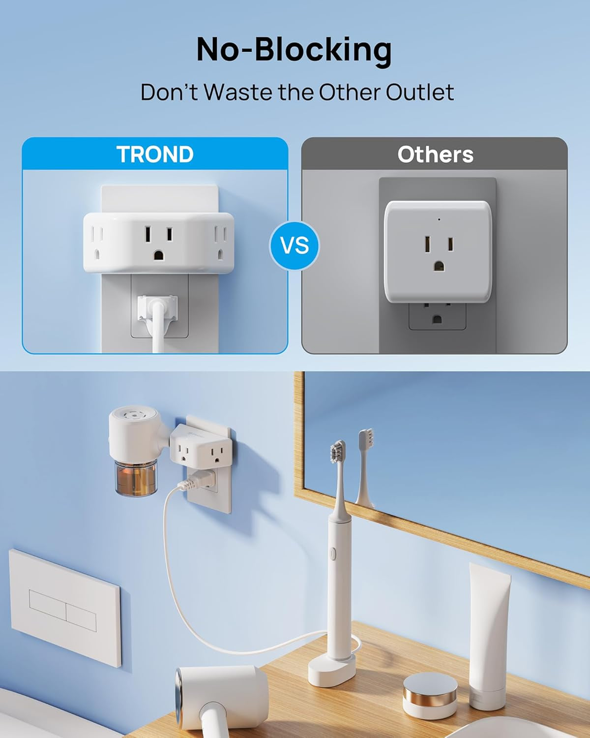 Multi Plug Outlet Extender 2 Pack 