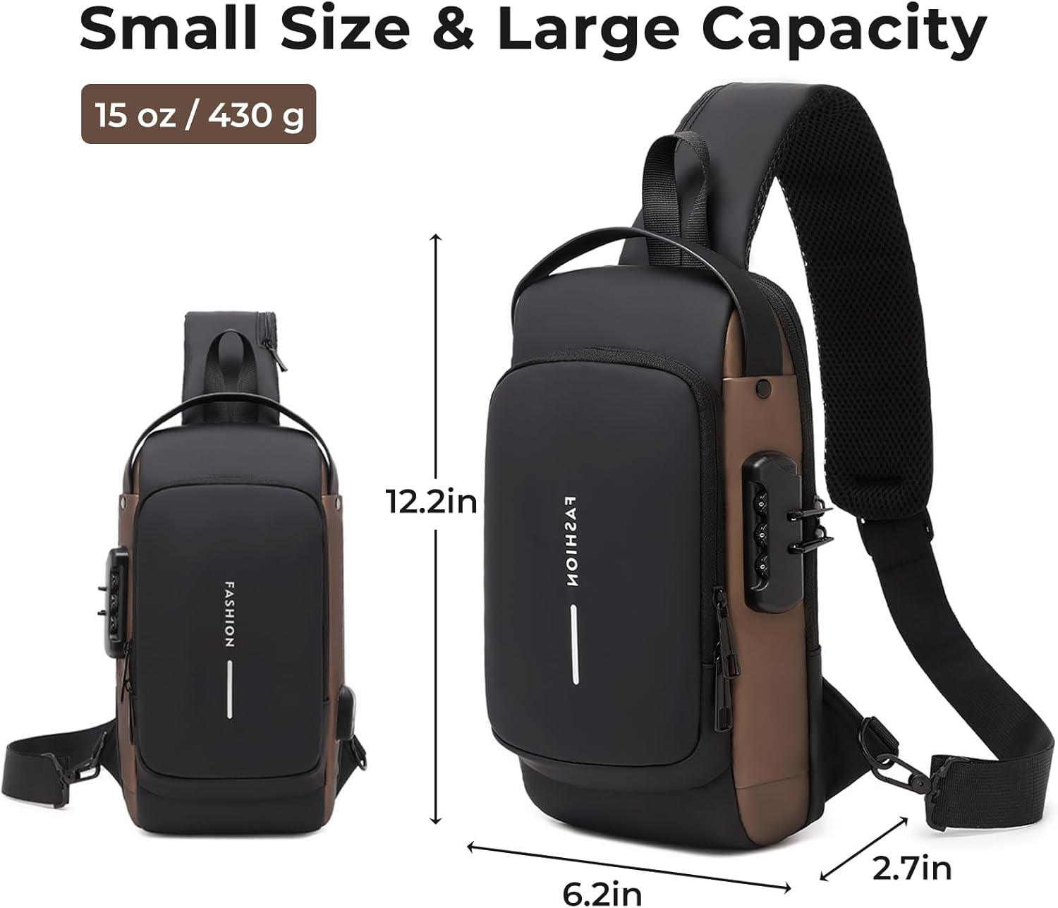Sling Bag for Men | Anti-Theft Crossbody