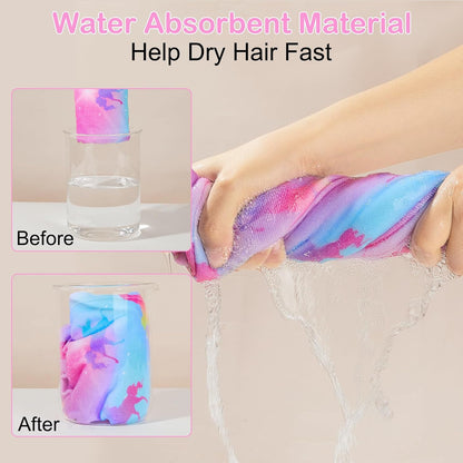 Microfiber Hair Towel Wrap for Kids