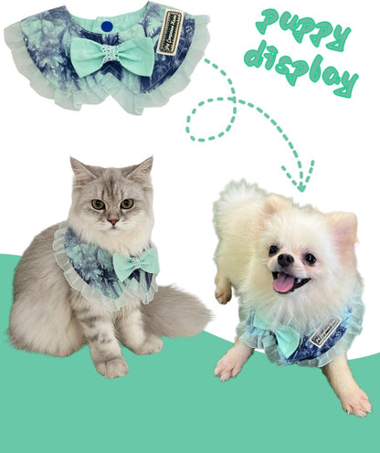 Adorable Tie-Dye Bib with Lace Trim