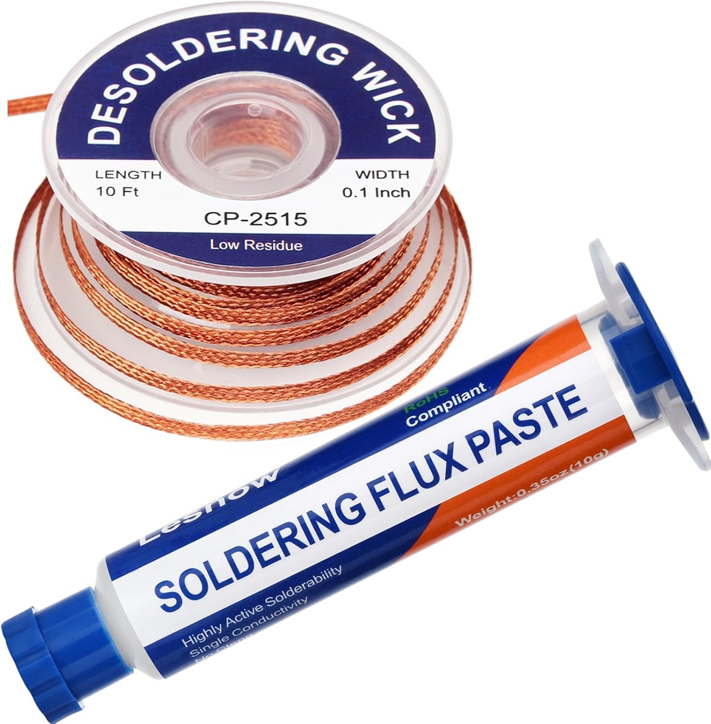 Solder Flux Paste and Solder Wick Braid