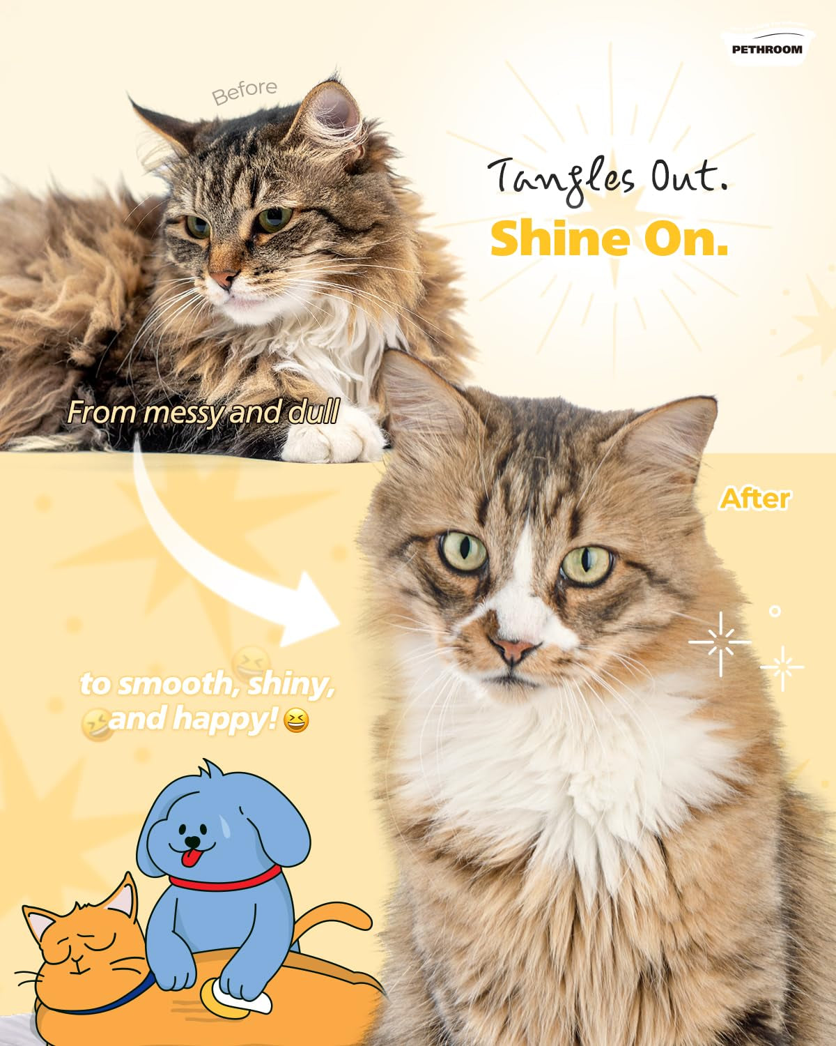 Silicone Cat Brush for Shedding – Gentle