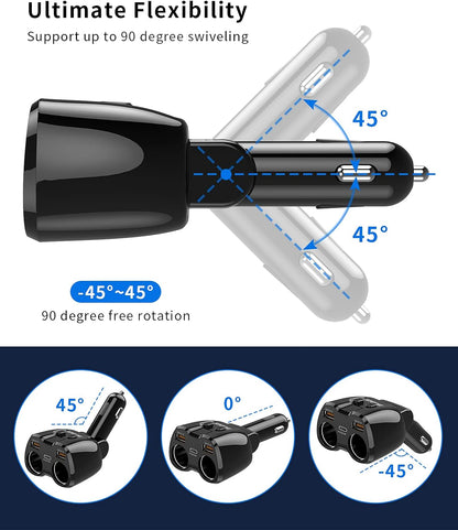 2026 Upgraded Cigarette Lighter Splitter