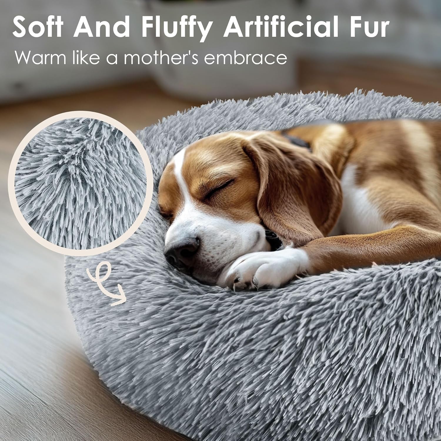 Dog & Cat Bed for Indoor Cats, 20In 