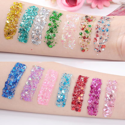 14 Colors Body Glitter,Face Hair Glitter
