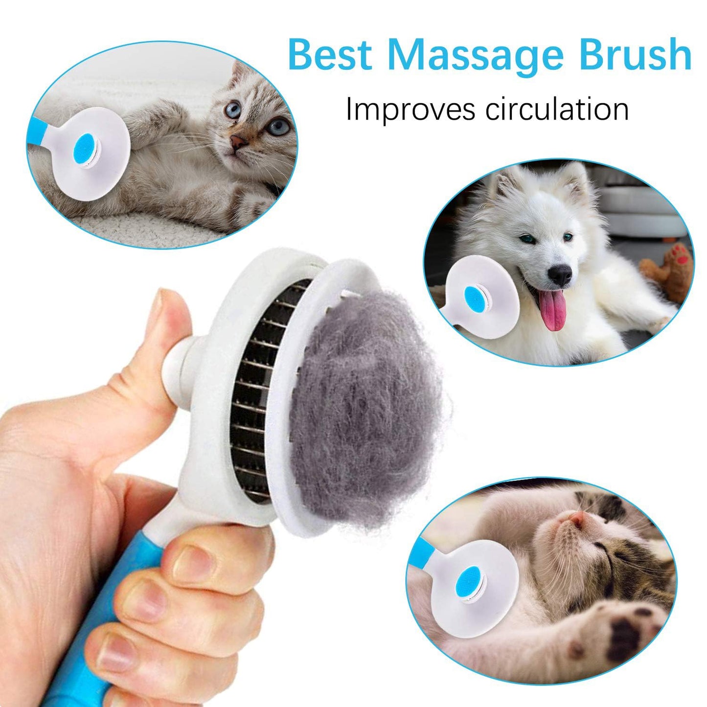 Self Cleaning Slicker Brush - Cat Brush 