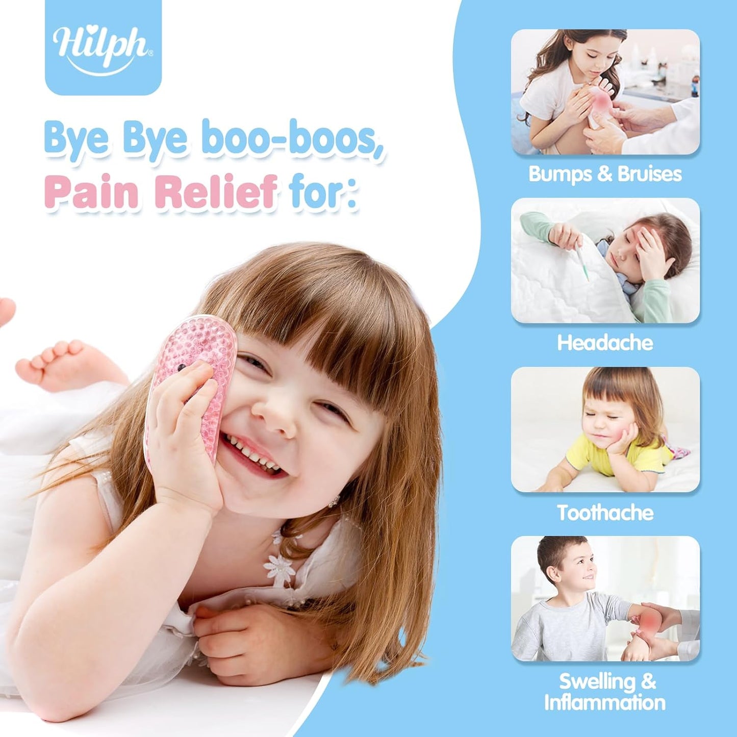 Kids Ice Packs for Boo Boos,Reusable