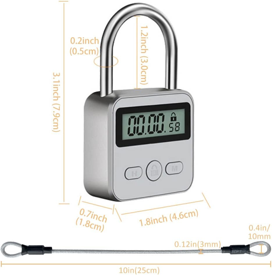 Metal Timer Lock, LCD Display