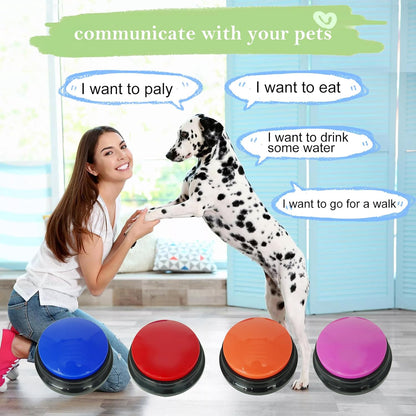 Set of 4 Dog Buttons for Communication